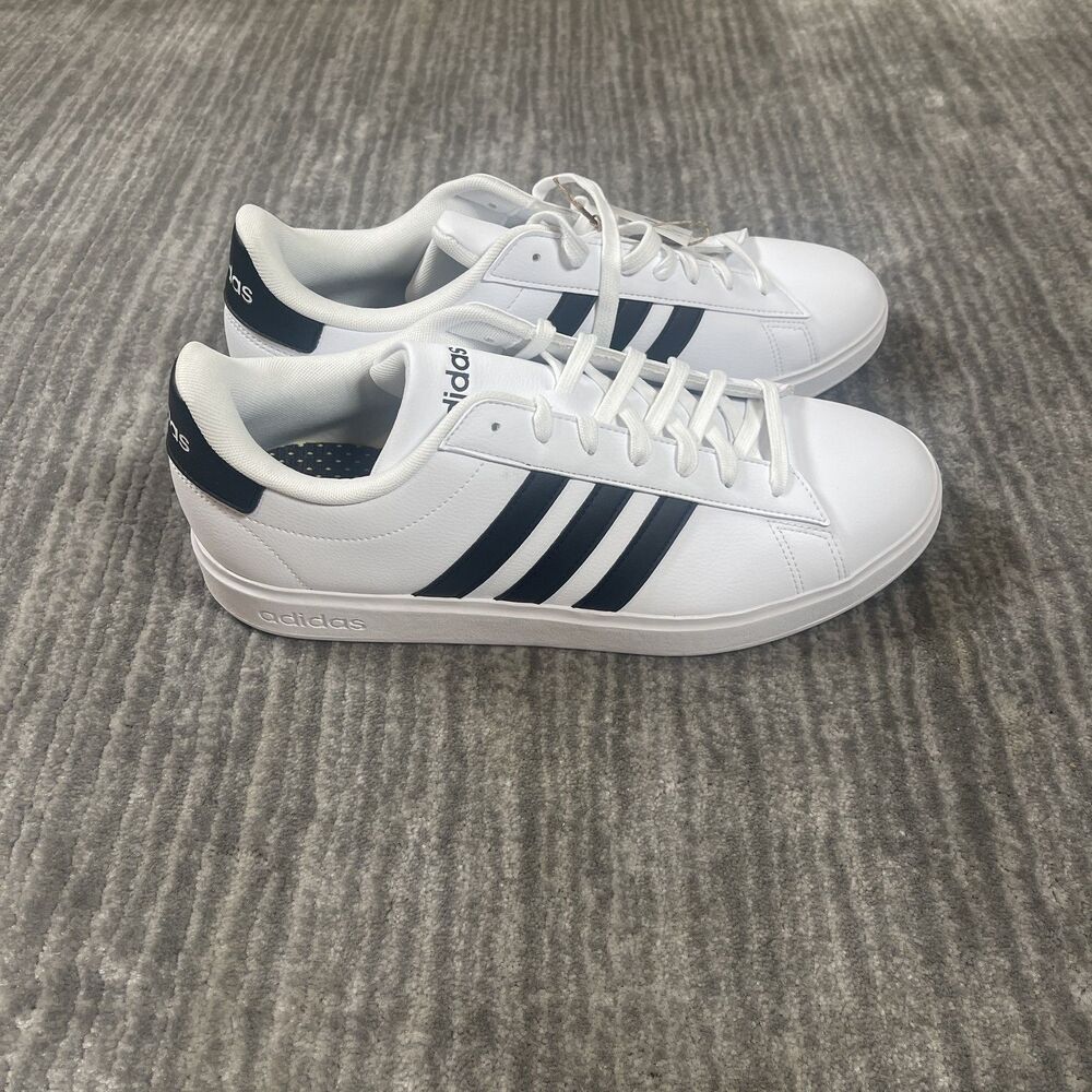 Adidas Grand Court 2.0 Shoes Mens Size 12 White Black Tennis Sneakers GW9195